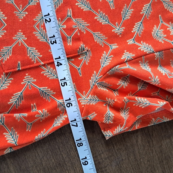 Lularoe T Shirt Flare Dress Orange Short Sleeve Stretch Soft Womens Size XXS - Picture 6 of 6